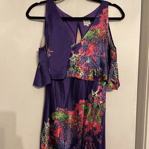Beautiful Silk Floral Mini Dress